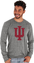 Blue 84 Indiana Hoosiers Tri-Blend Long Sleeve T-Shirt - Vintage Icon