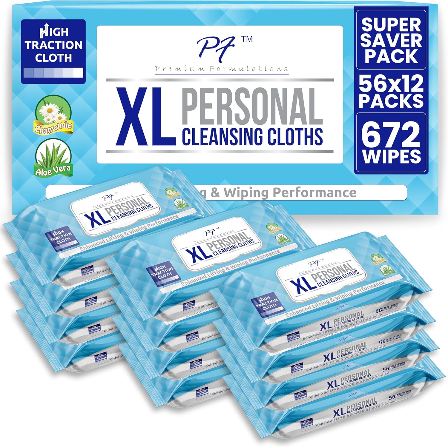XL Adult Wipes by Premium Formulations for Hygiene Care