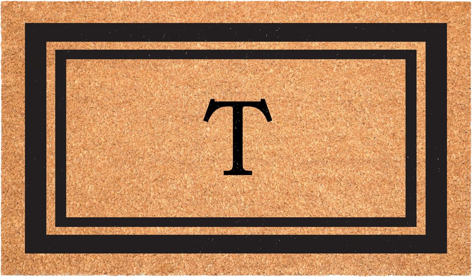 Calloway Mills Monogram Doormat 24in x 36in Black Border