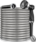 50 ft Garden Hose - 304 Stainless Steel Kink-Free Performance