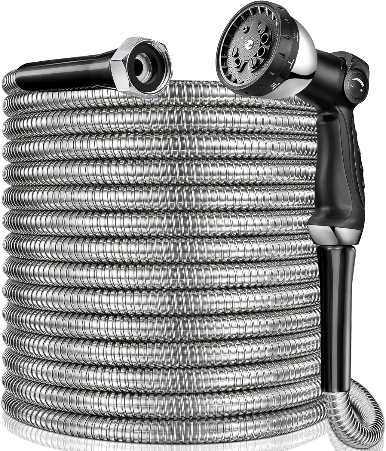 50 ft Garden Hose - Durable Kink-Free Stainless Steel Design