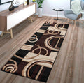 GLORY RUGS Area Rug Modern 2x7 Brown Soft Hand Carved - Plush Texture