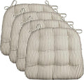 Barnett Home Decor Chair Cushions 15x17 Ticking Stripe Black - Machine