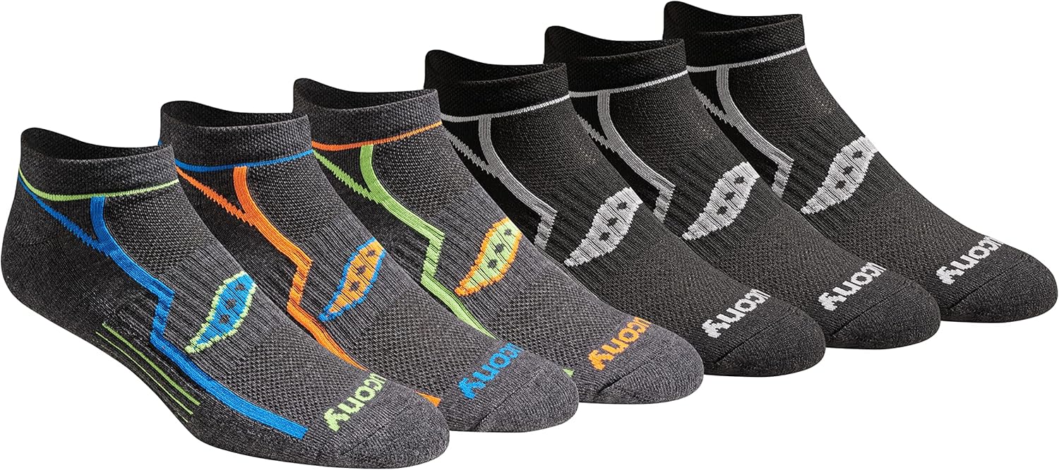 Saucony Men's RunDry No-Show Socks - Ultimate Comfort!