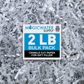 MagicWater Crinkle Cut Paper 2LB White & Silver - Decorative Filler