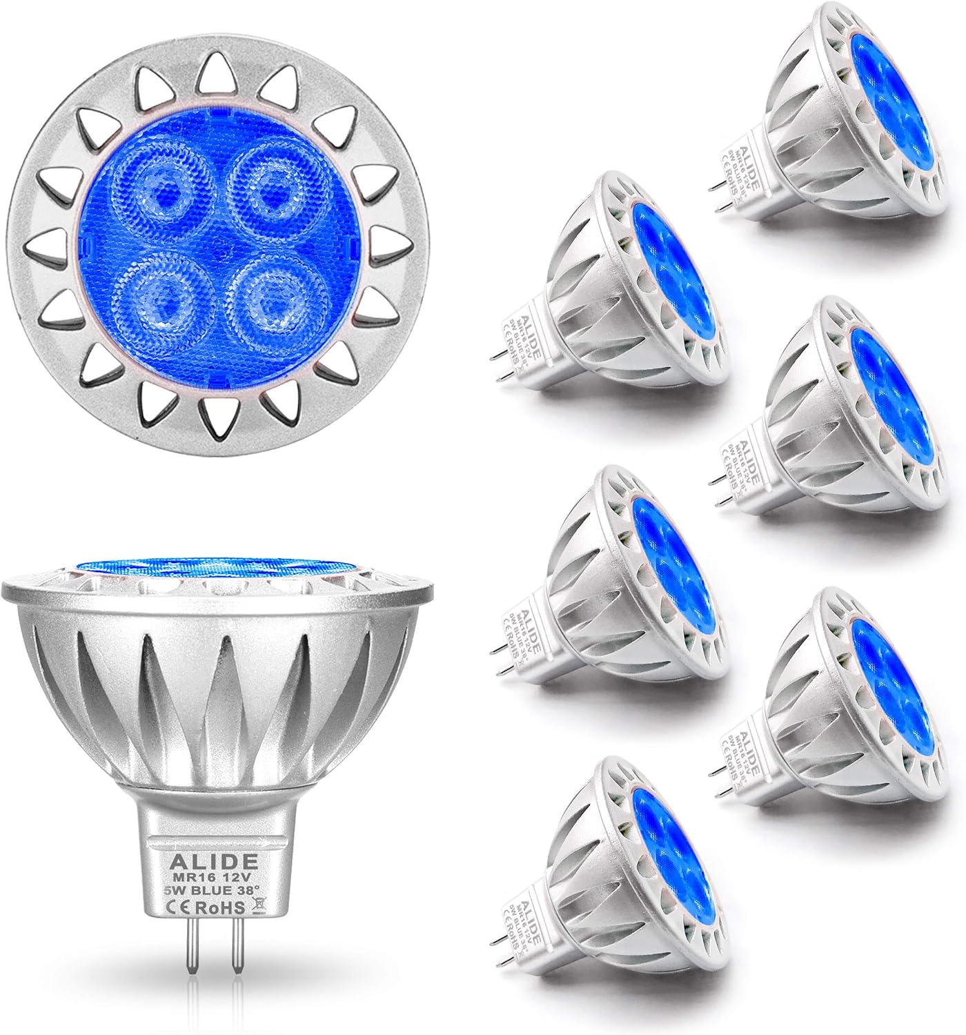 Blue MR16 GU5.3 LED Bulbs for Outdoor Landscape Lighting