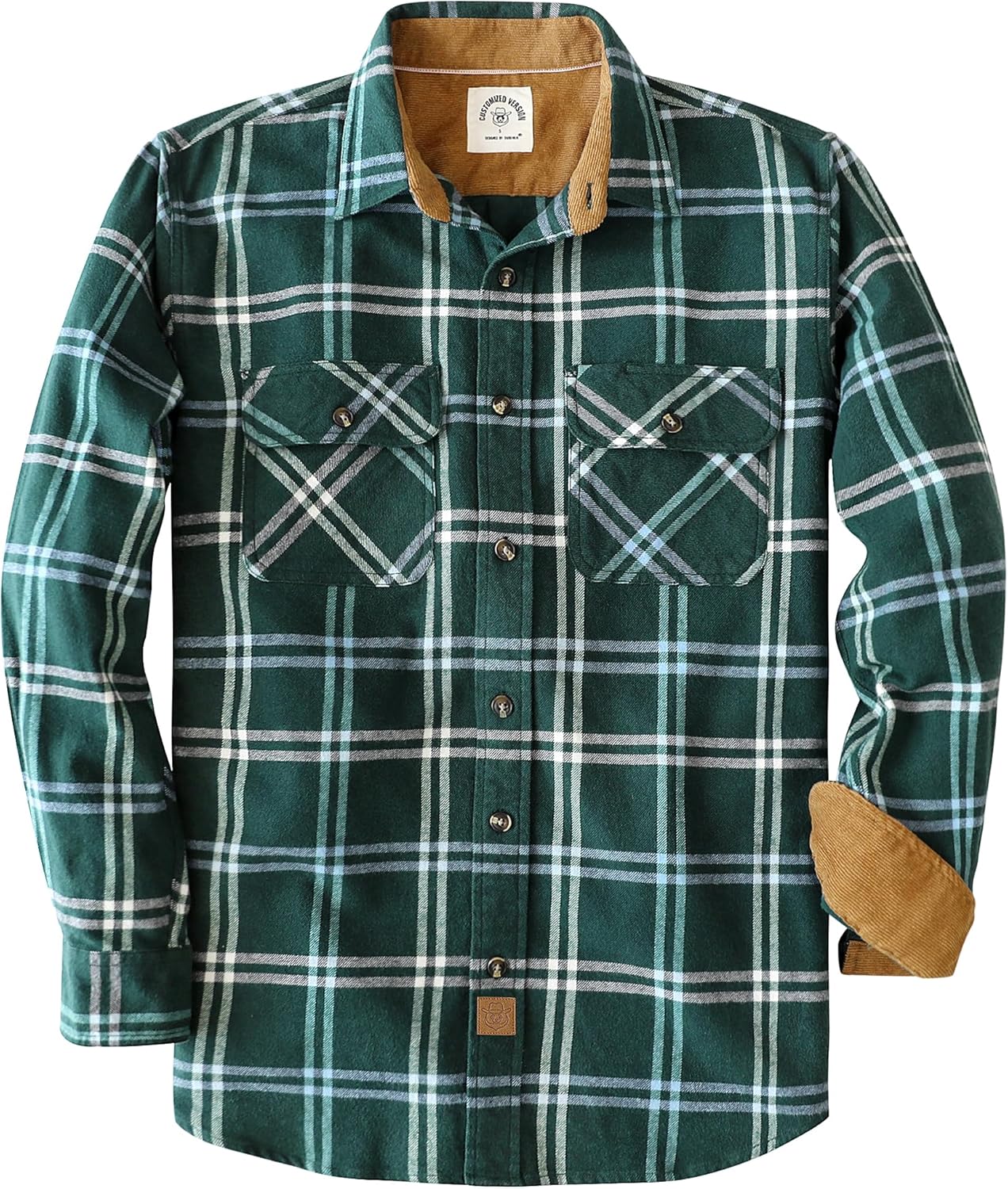 Dubinik Mens Flannel Shirt Long Sleeve Soft Brushed Cotton