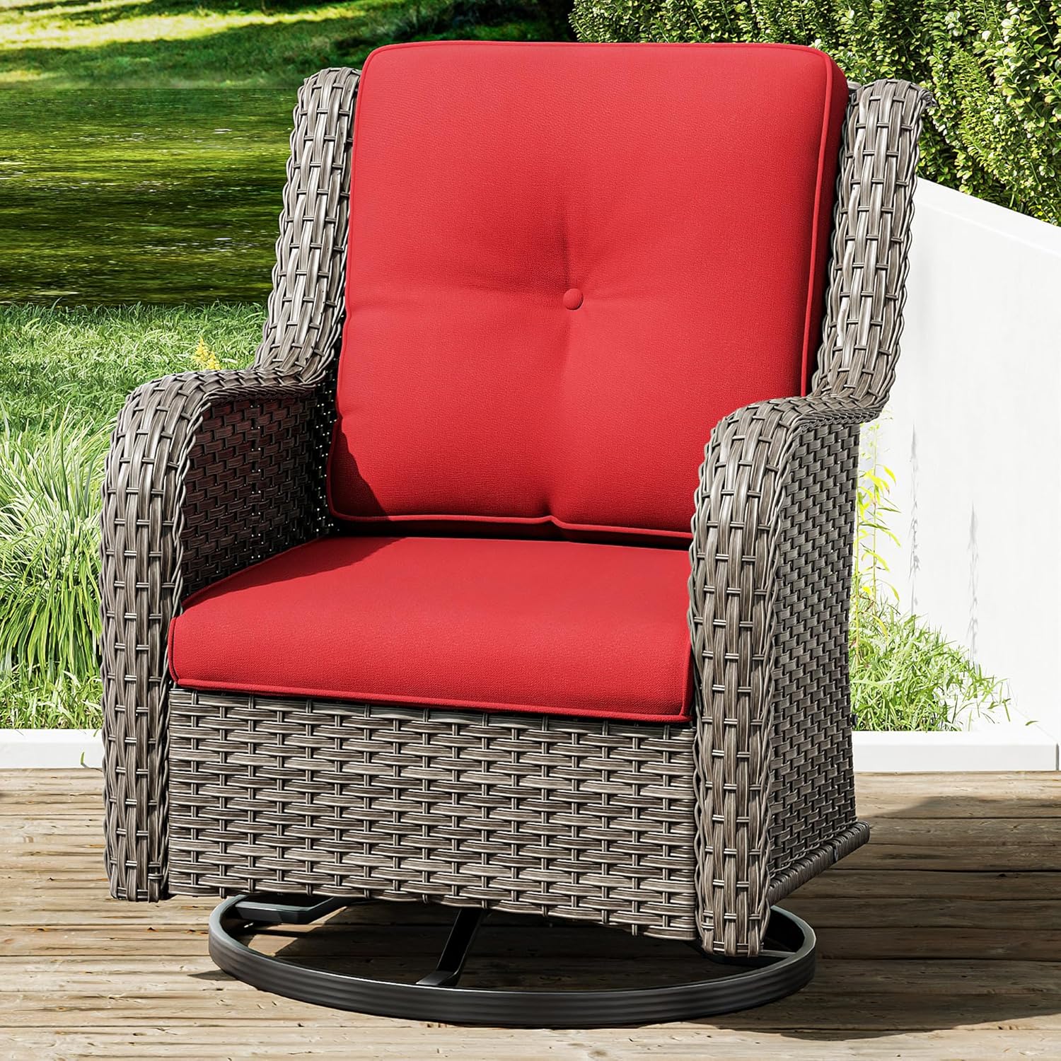 Joyside Outdoor Swivel Rocker Patio Chair for Ultimate Comfort