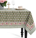 CPC Cotton Print Club 60x60 Inch Indian Block Print Tablecloth
