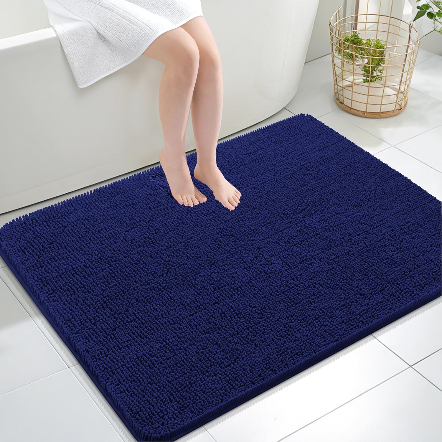 OLANLY Extra Soft Chenille Bath Rugs for Ultimate Comfort
