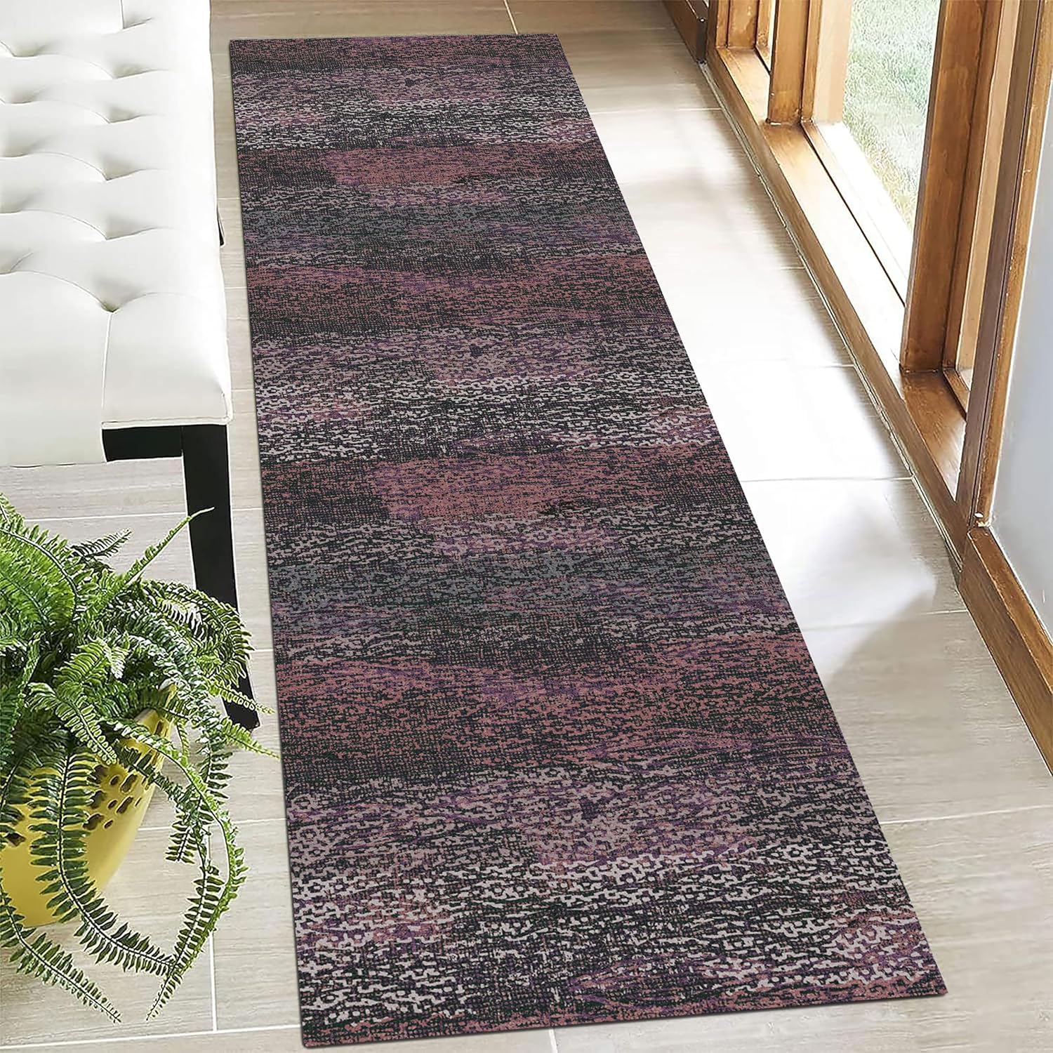 Washable Area Rug - Vintage Charm for Living Room & Bedroom