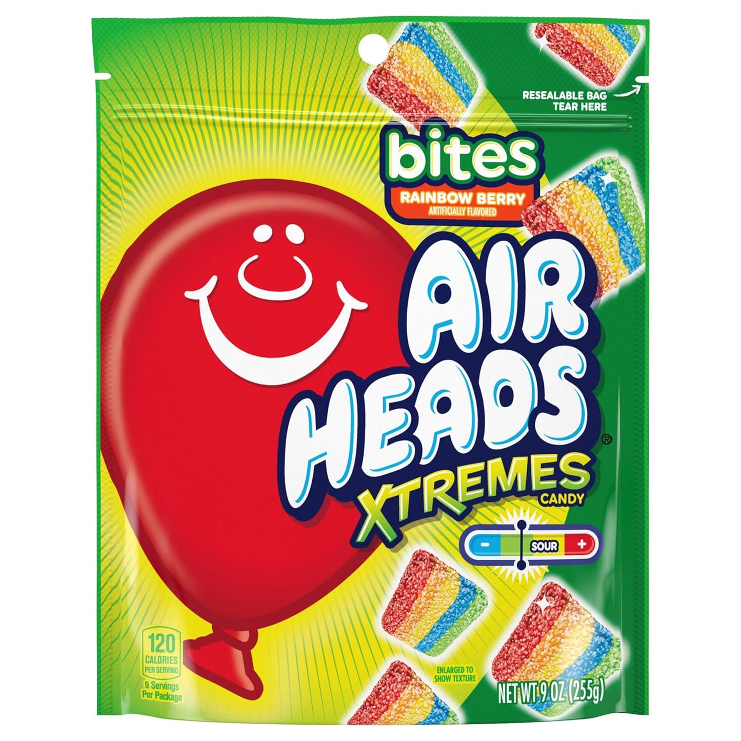 Airheads Xtremes Bites Rainbow Berry Sweetly Sour Candy Treats