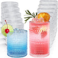 Vintage Hobnail Drinking Glasses Set of 12 - Classic Embossed