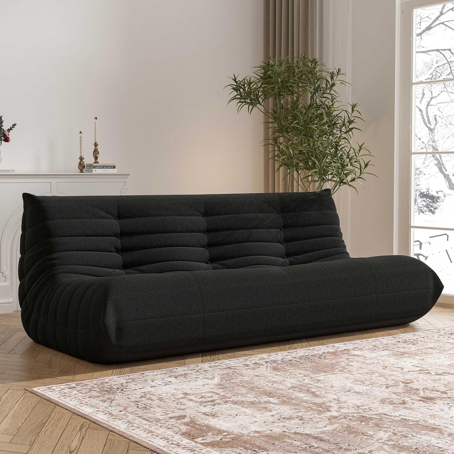 Big Bean Bag Chairs for Adults - Comfortable 3 Seater Sofa