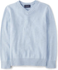 Boys Long Sleeve V-Neck Pullover Sweater - Comfortable Cotton Knit