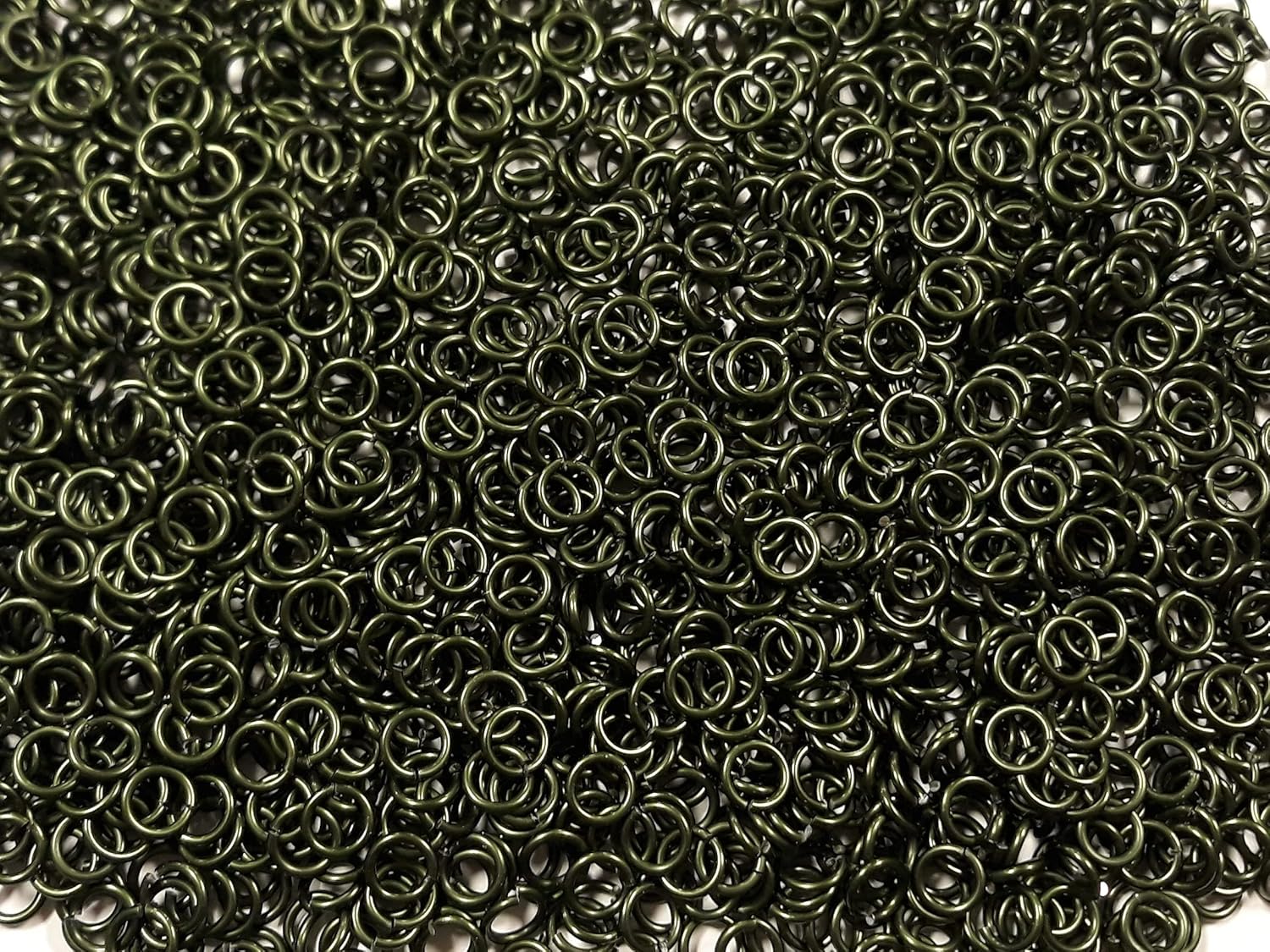 1/2 Pound OD Green Anodized Aluminum Jump Rings for Jewelry