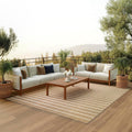 Positano Indoor/Outdoor Beige Ivory 7 ft x 10 ft Rug - Coastal, Easy