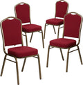 Flash Furniture Hercules Crown Back Stacking Banquet Chair Set of 4