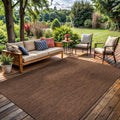 Washable Indoor Outdoor Rug 8x10 Gold Brown - Weather Resistant