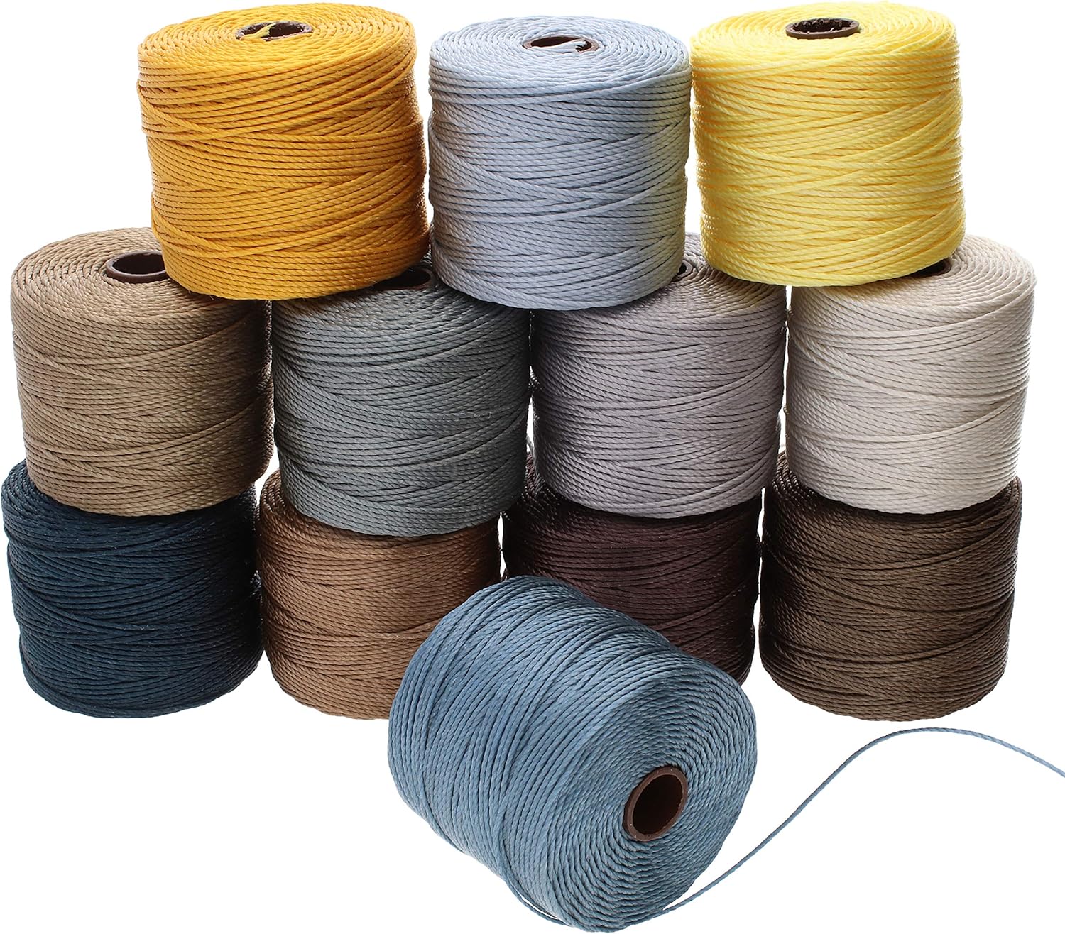 S-Lon Bead Cord 0.5mm Twisted Nylon for Jewelry Making Projects