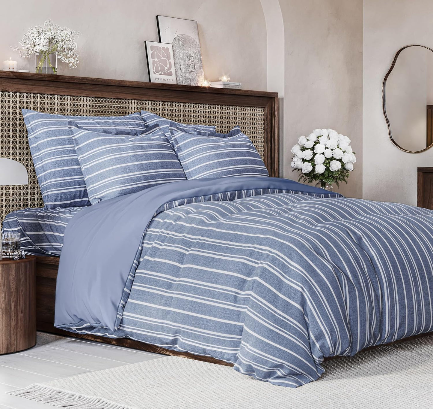 Duvet Cover Queen Size Set - Extra Soft & Comfy Bedding