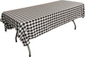 Black Gingham Rectangular Tablecloth 60 x 102 in - Classic Polyester