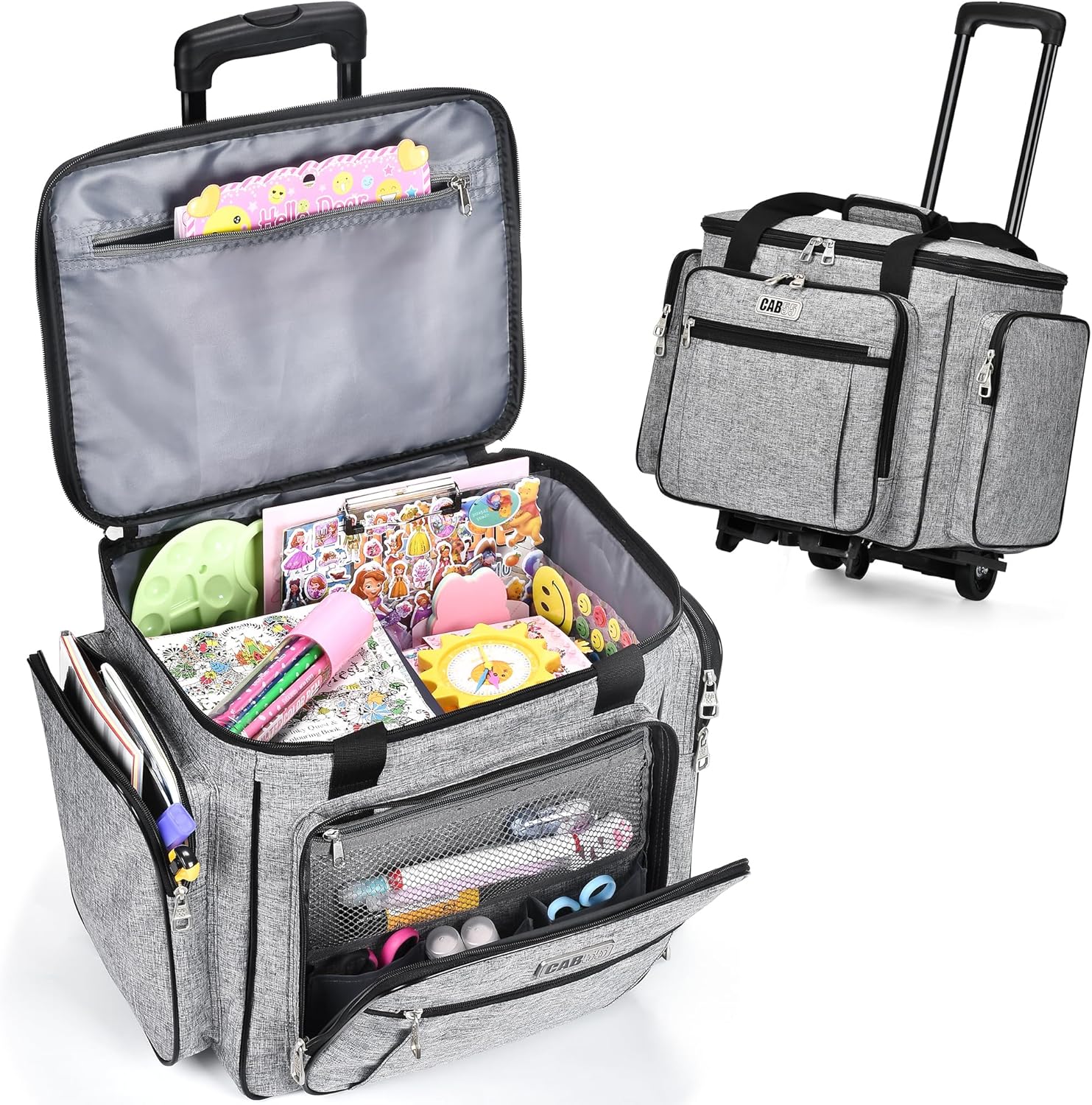 Rolling Craft Bag with Wheels for Easy Mobility and Storage