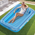 Inflatable Tanning Pool Lounger - Large 71x48in Tanning Bed for Adults