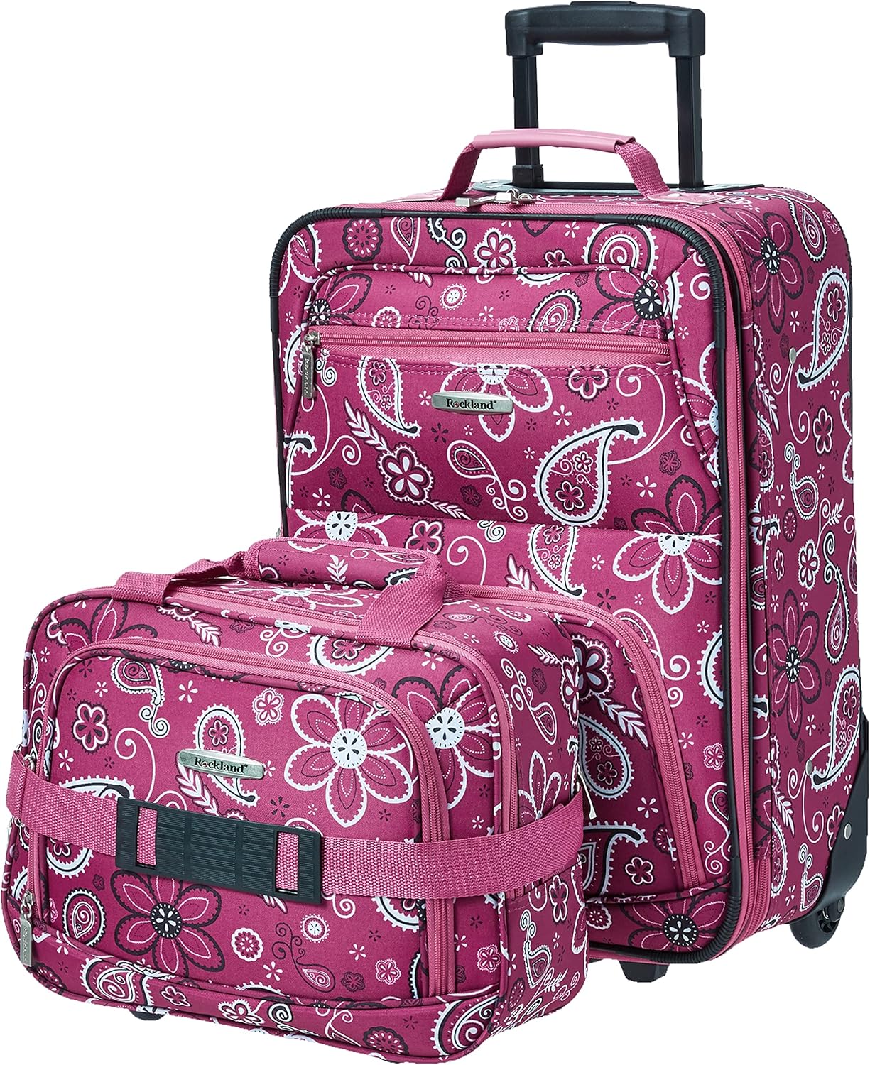 Rockland Fashion Softside Luggage Set with Expandable Features