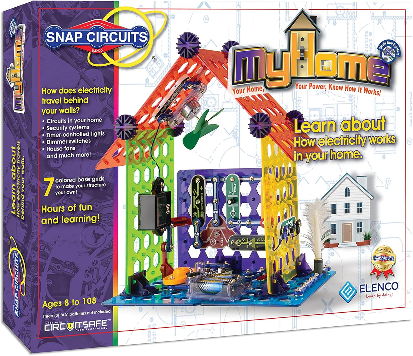 Snap Circuits My Home Electronics Building Kit for Kids Ages 8