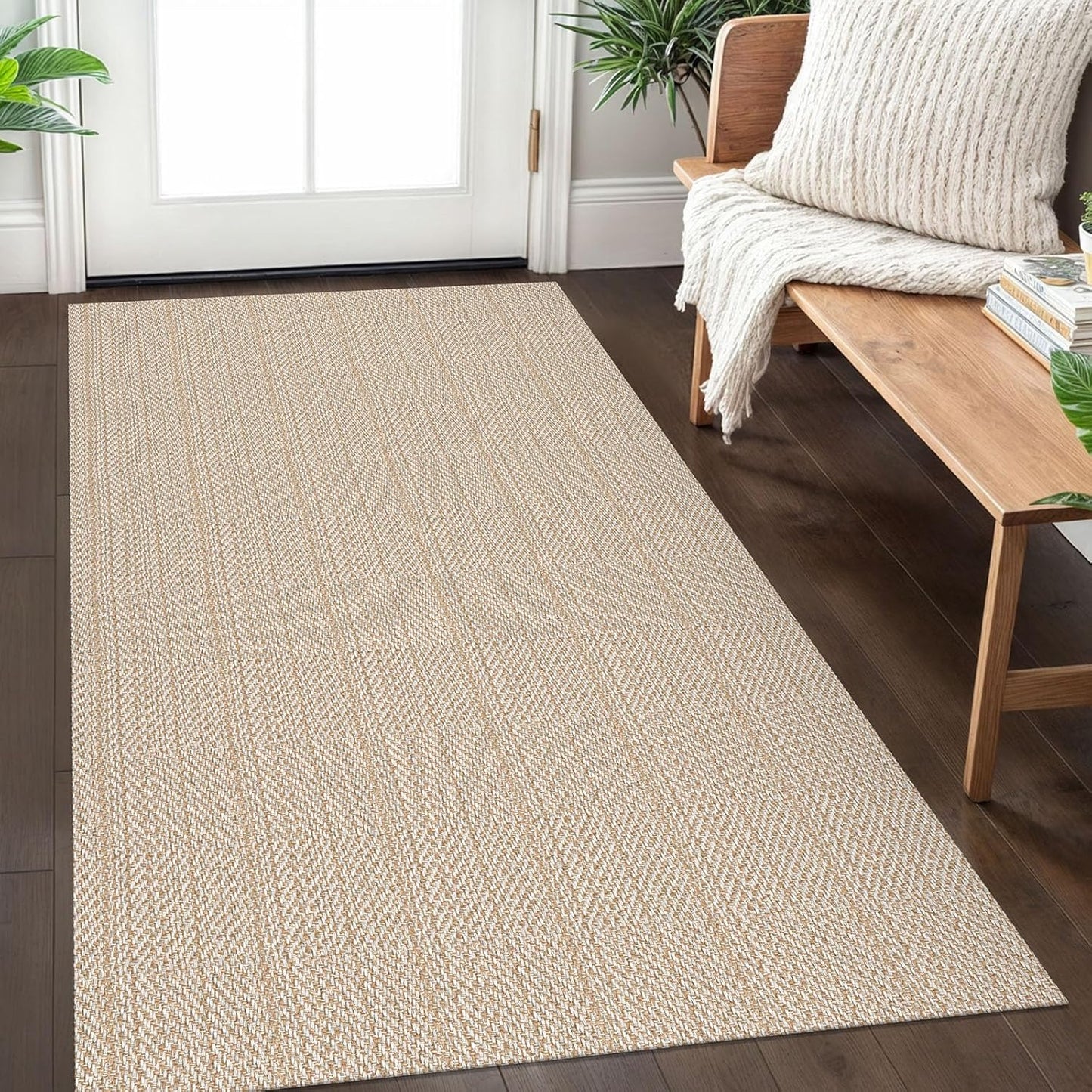 IOHOUZE Washable Area Rug 3x5 Non Slip for Indoor Outdoor Use