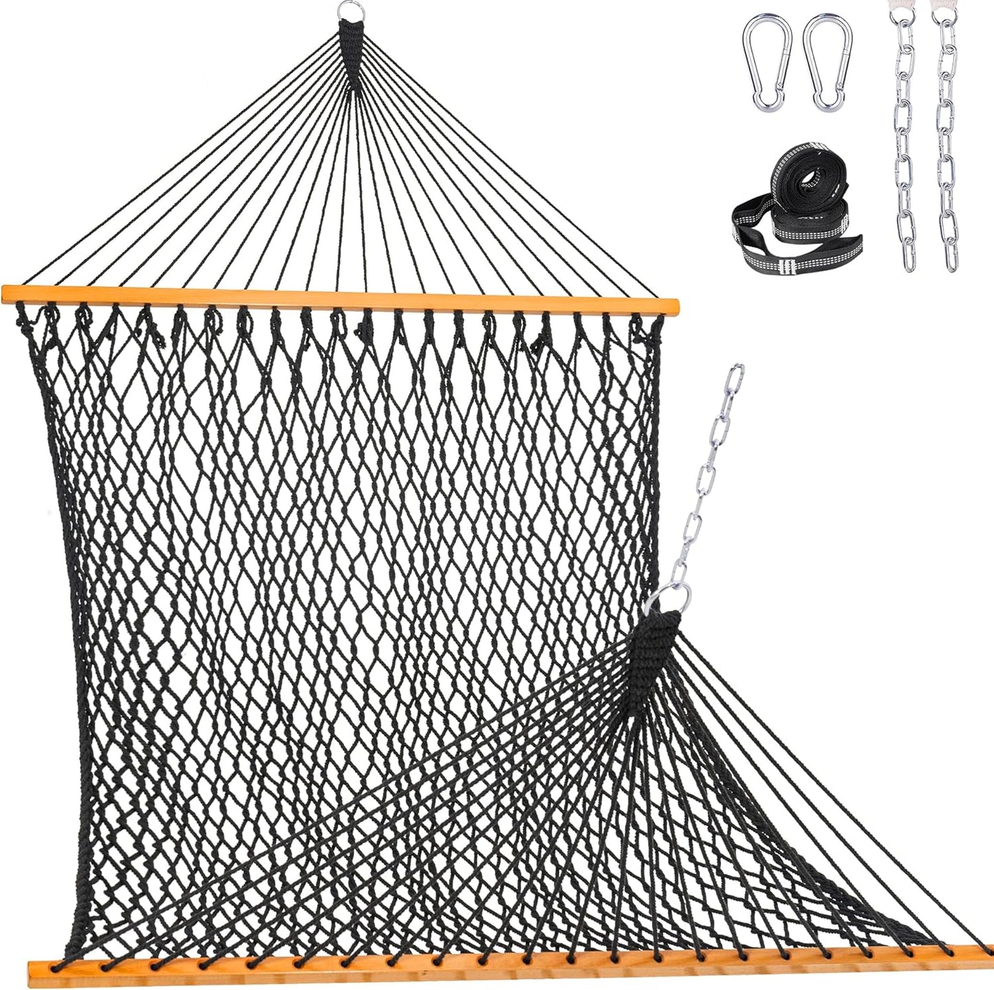 Lazy Daze Hammocks Double Rope Hammock for 2 Person Relaxation