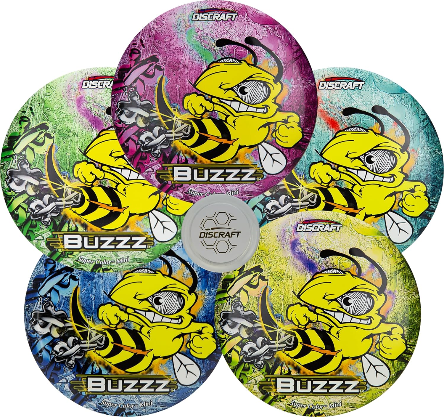 Discraft Mini Supercolor Buzzz Set | Disc Golf Collector Gems