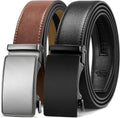 Zitahli Ratchet Belt for Men - 2 Pack Trim-to-Fit Dress and Casual