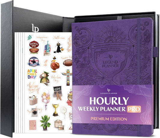 Legend Hourly Planner PRO Premium Undated Schedule Organizer