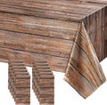 Natural Wood Grain Tablecloths 54 x 108 in - Rustic Plastic Covers