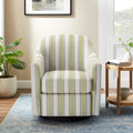 Modern Green Stripe Swivel Accent Chair by VANOMi