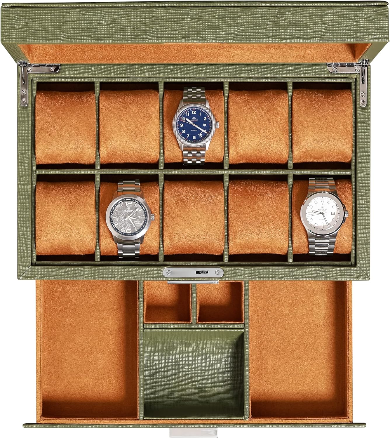ROTHWELL Luxury Leather Watch Box - Organize in Style!
