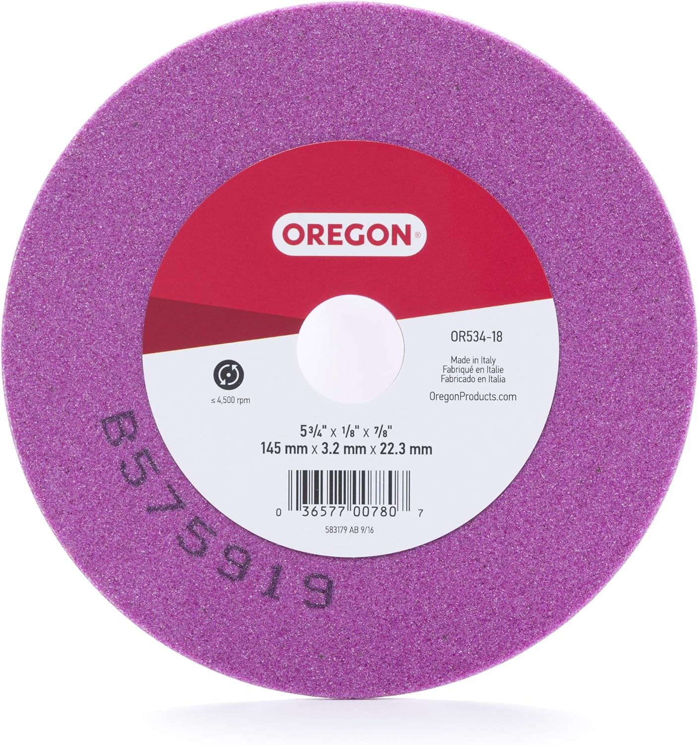 Oregon OR534-18A Grinding Wheel for Precision Chain Finishing