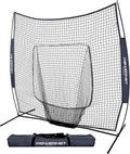 PowerNet 7x7 Baseball Softball Practice Net - Portable Training Net