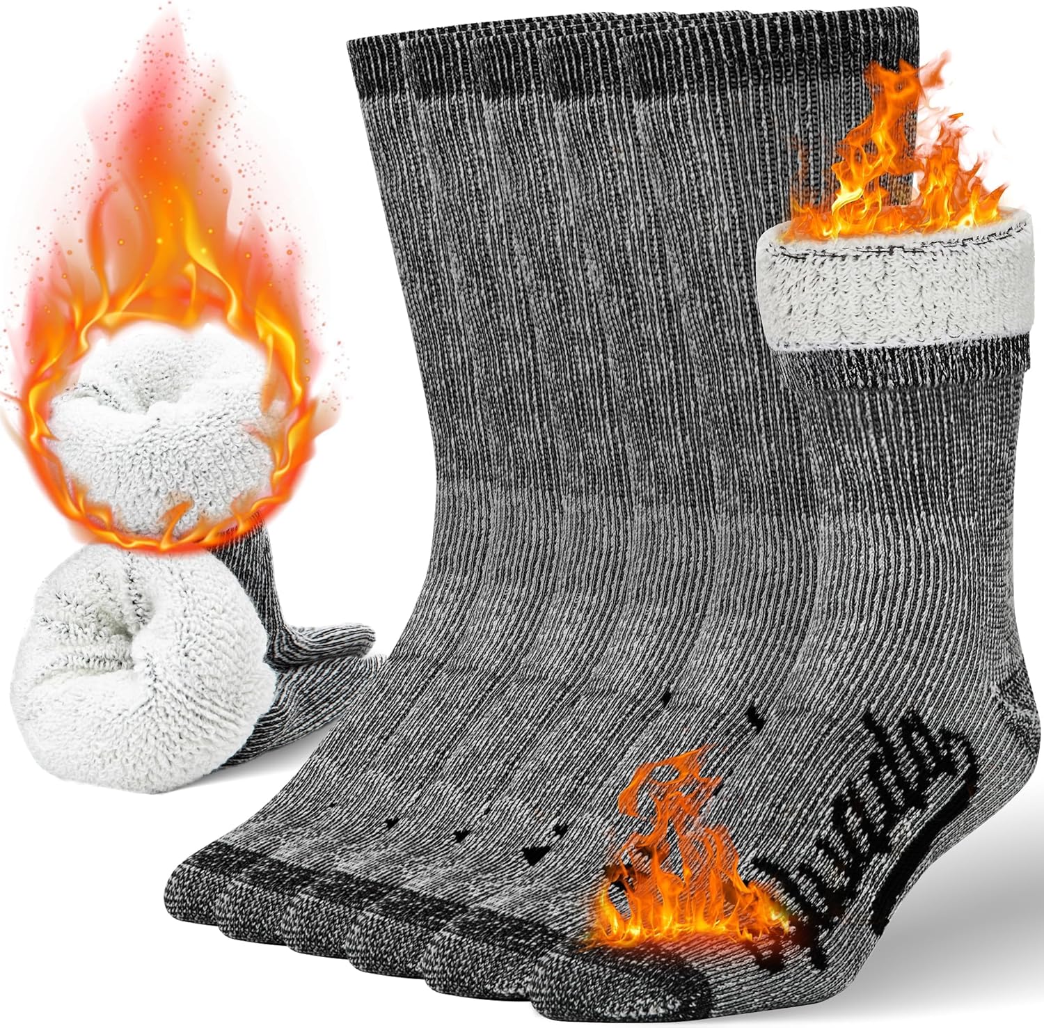 Alvada Merino Wool Hiking Socks - Cozy Warmth 3-Pack
