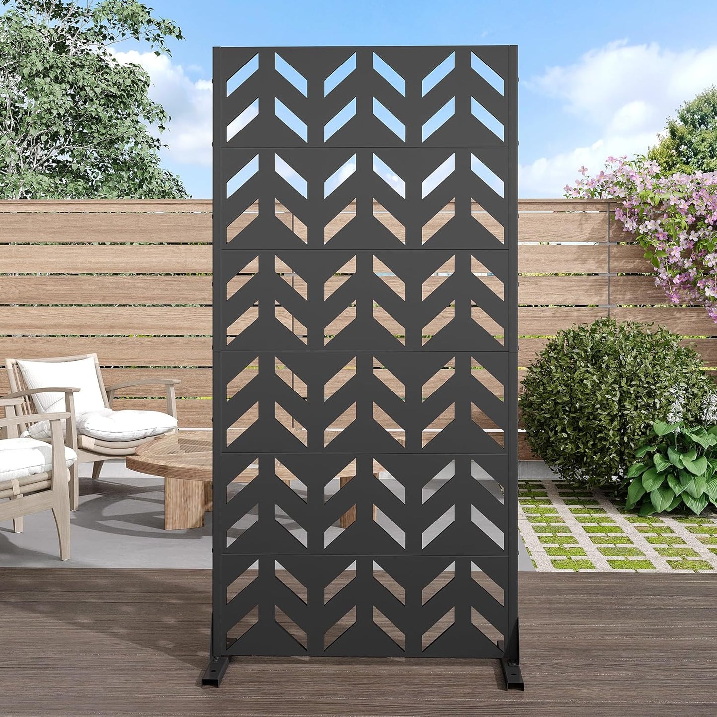 Casaphoria 72in Metal Privacy Screen for Outdoor Spaces