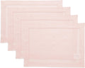 Classic Hemstitch Pink Linen Placemats Set of 4 - 14 x 19 in