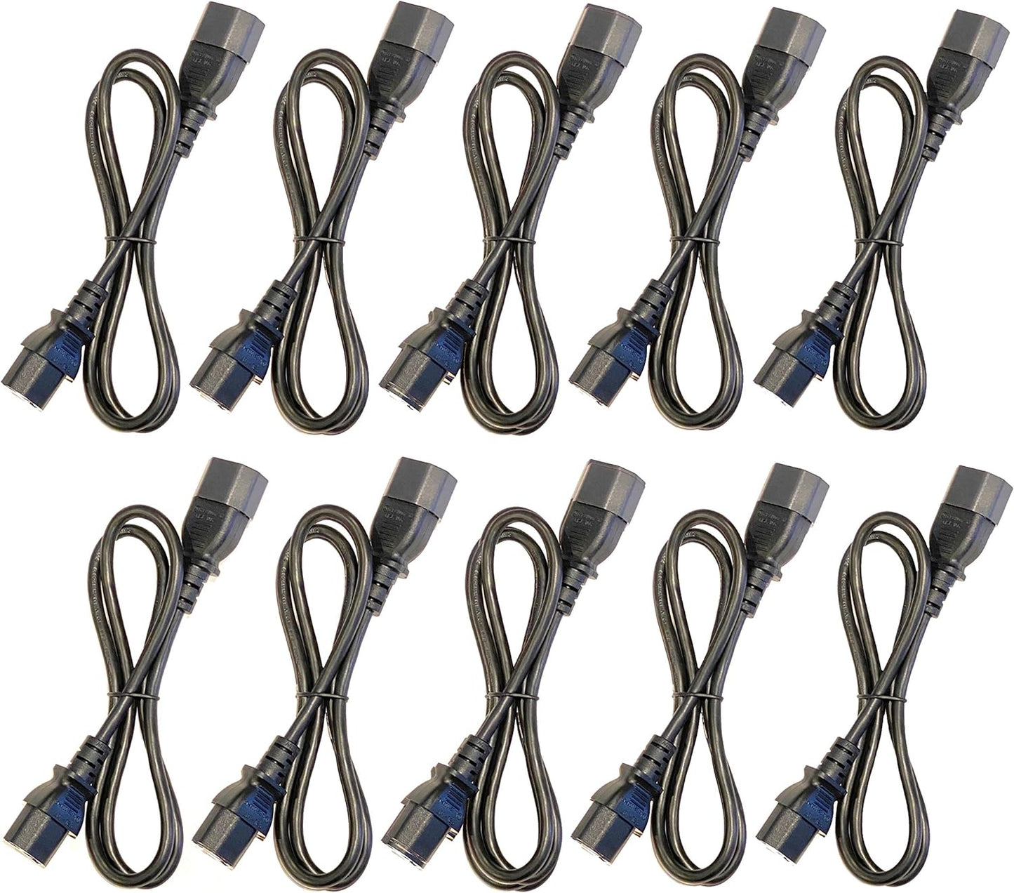 3 Foot IEC 320 NEMA C13 C14 Power Cord Cables for PDU to CPU