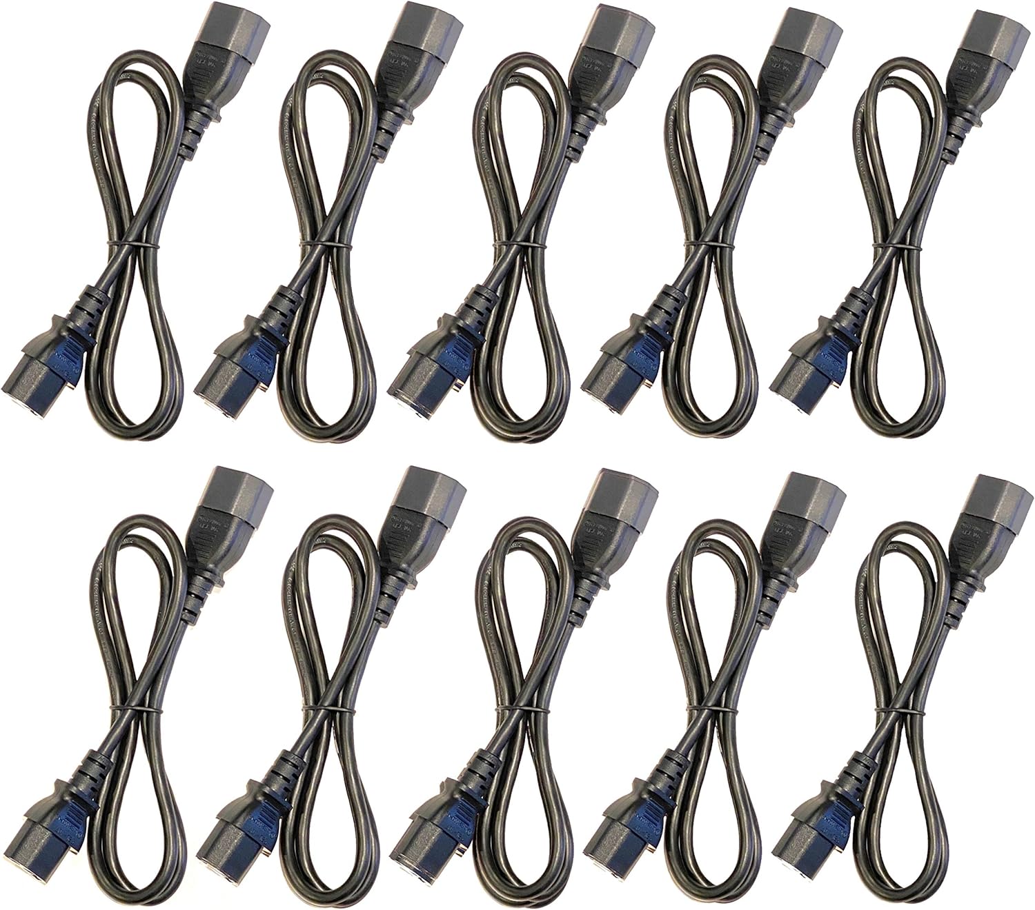 3 Foot IEC 320 NEMA C13 C14 Power Cord Cables for PDU to CPU