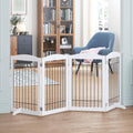 Spirich Free Standing Foldable Wire Pet Gate 80 in Extra Wide