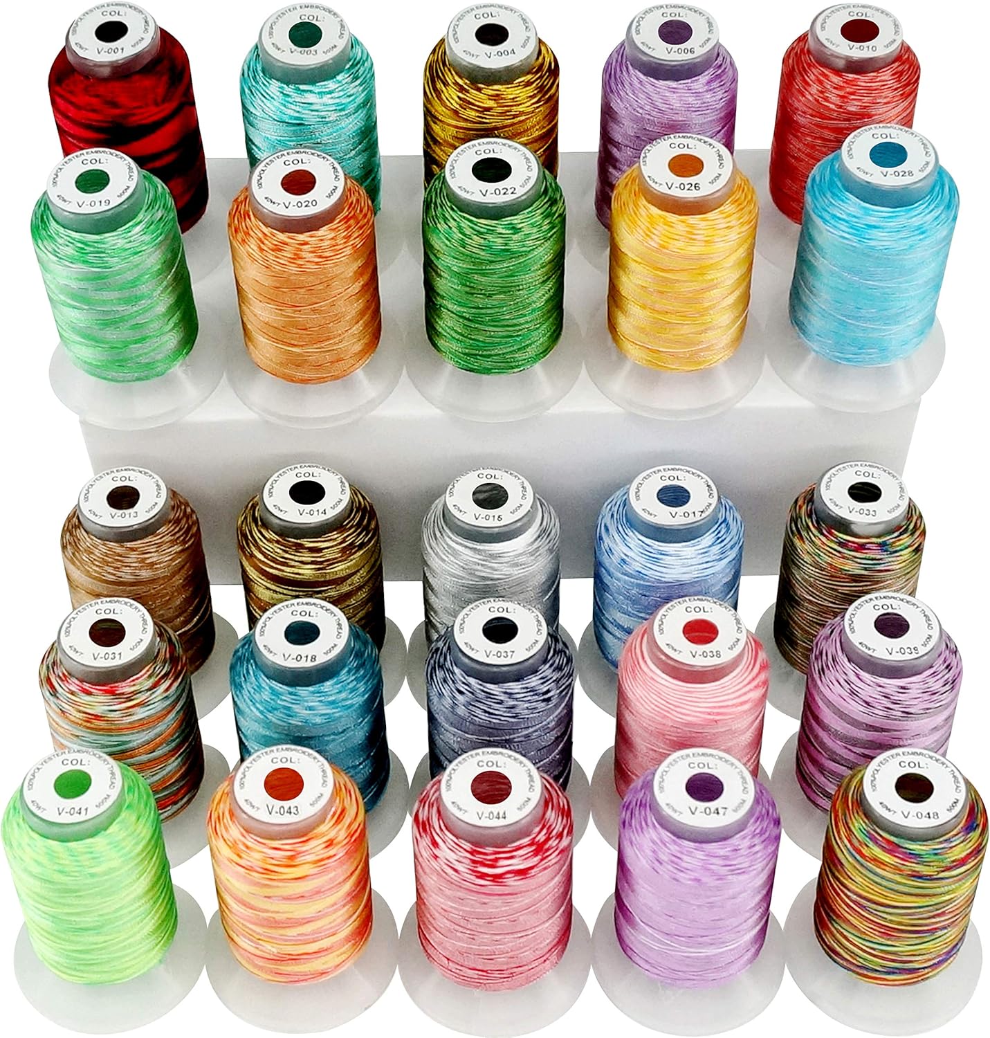 25 Variegated Colors Embroidery Thread Kit