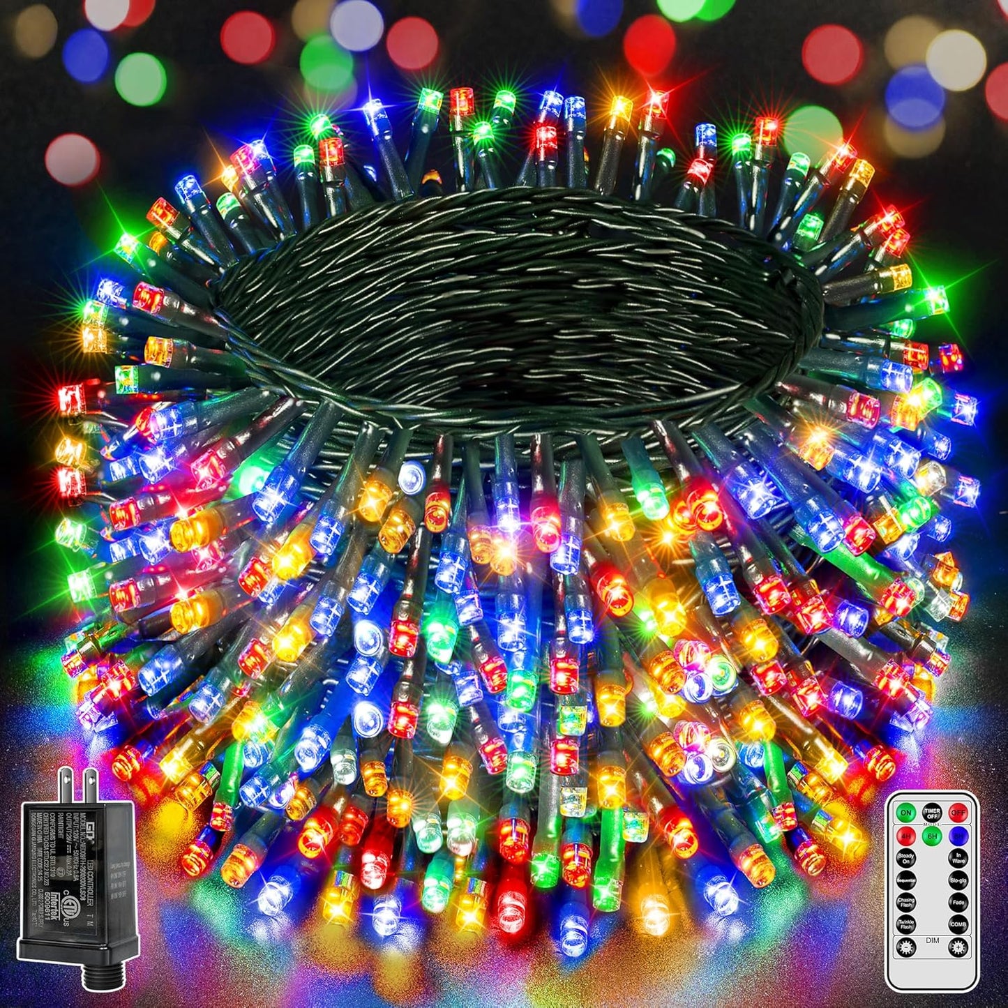 328 FT 1000 LED Christmas Lights for Outdoor Holiday Decor