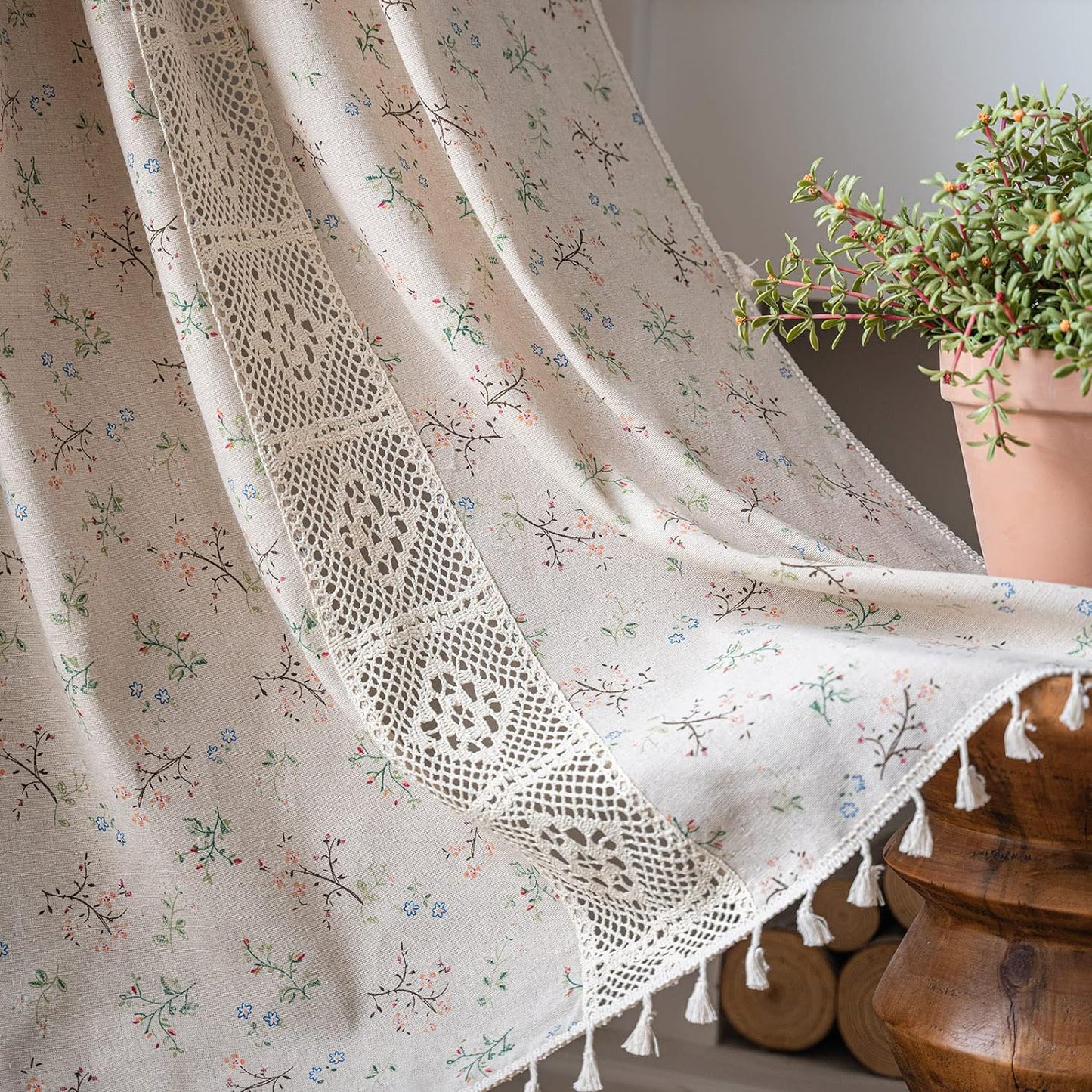 ENJOYBRIDAL Floral Curtains for a Boho Chic Home Decor