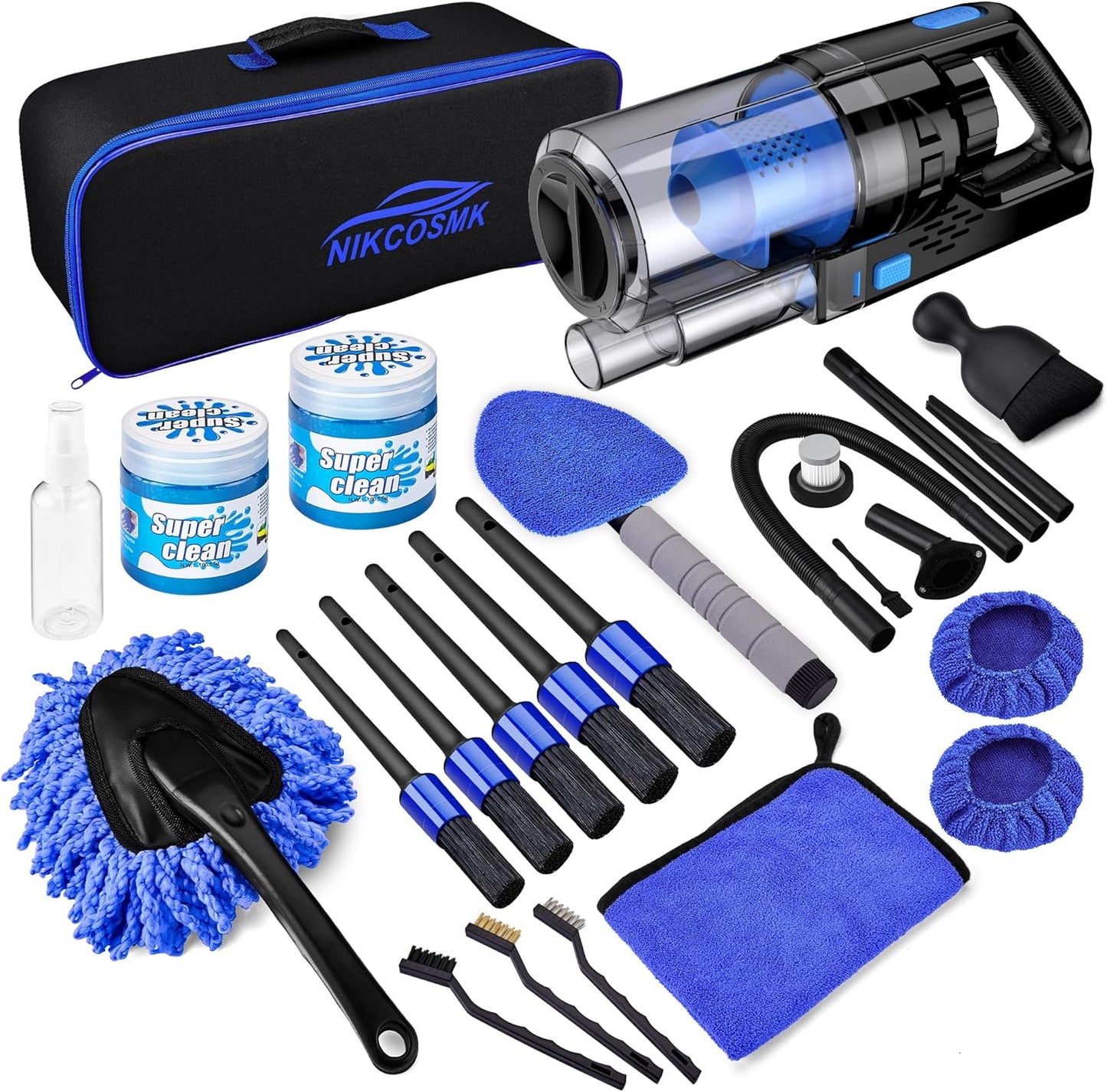 Complete Car Detailing Kit with Handheld Vacuum!